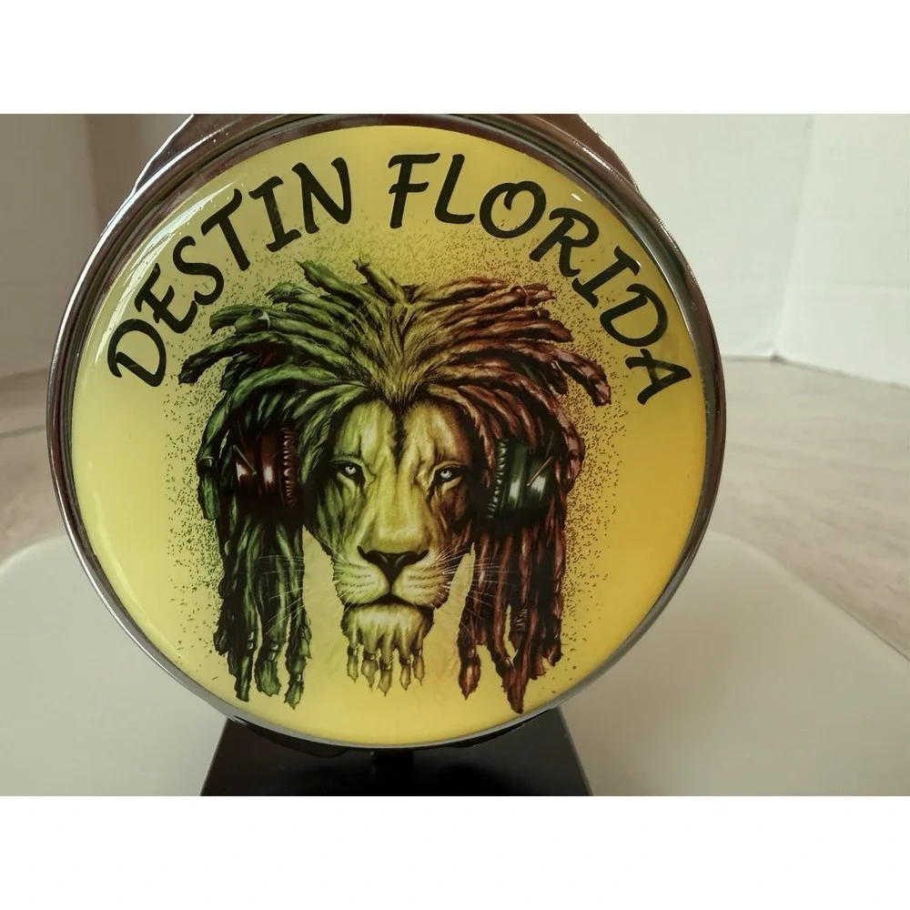 Rastafarian Rasta Lion Headphones Dreadlocks Compact Mirror Destin Florida